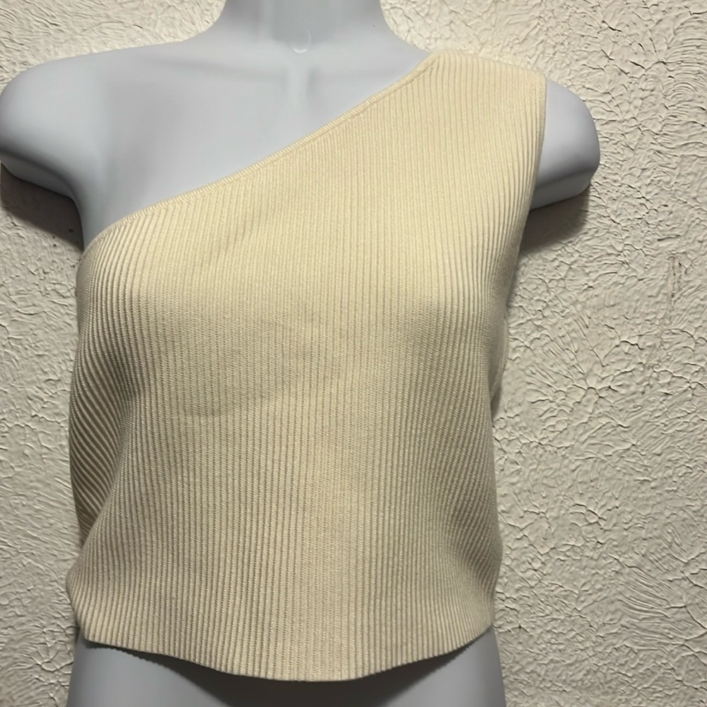 Whisper White One Sleeve Top